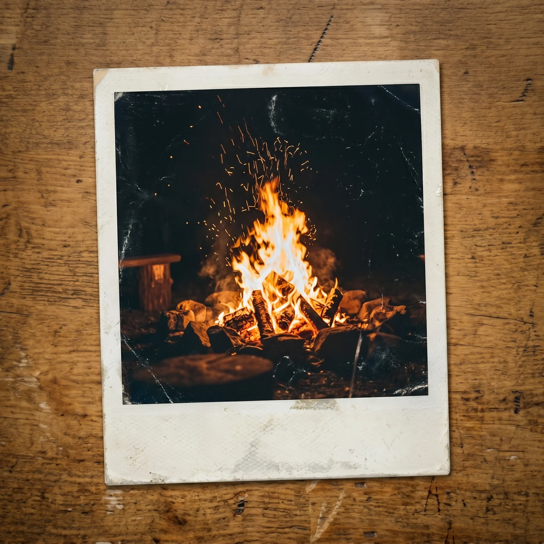 Campfire at night